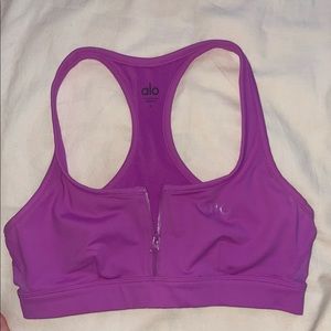 ALO yoga zip sports bra - SMALL